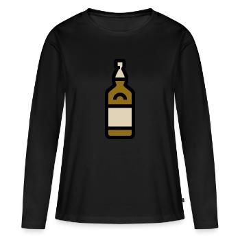 Bouteille de whisky, bouteille de whisky - T-shirt manches longues Premium bio Femme - noir - Devant - Julia (174cm)