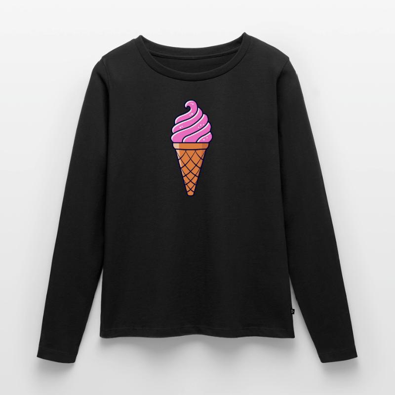 SOFTEIS EISCREME EISBECHER WAFFELEIS GESCHENKIDEE Frauen Premium Bio Langarmshirt