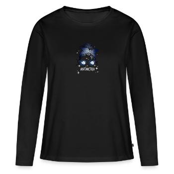 Antarctique - T-shirt manches longues Premium bio Femme - noir - Devant - Julia (174cm)