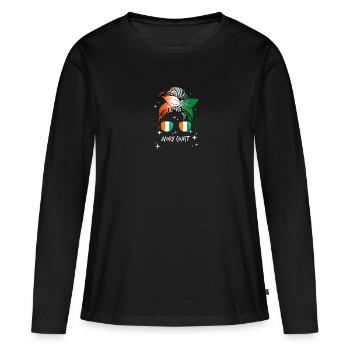 Côte d’Ivoire - T-shirt manches longues Premium bio Femme - noir - Devant - Julia (174cm)