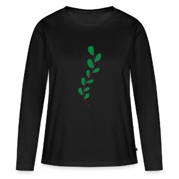 Flower Flower Plant - Women's Premium Organic Long Sleeve Shirt - black - Front - Julia (174cm)
