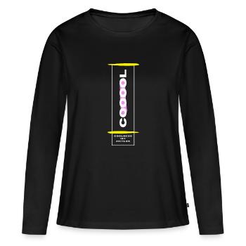 Cool ist Zeitlos - Frauen Premium Bio Langarmshirt - Schwarz - Vorne - Julia (174cm)
