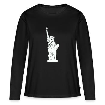 Statue - Women's Premium Organic Long Sleeve Shirt - black - Front - Julia (174cm)