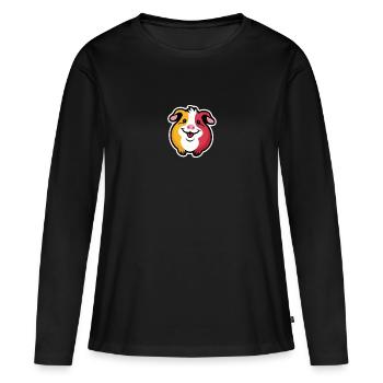 Cochon d'Inde - T-shirt manches longues Premium bio Femme - noir - Devant - Julia (174cm)
