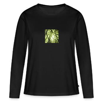 Encombrement des câbles vert - T-shirt manches longues Premium bio Femme - noir - Devant - Julia (174cm)