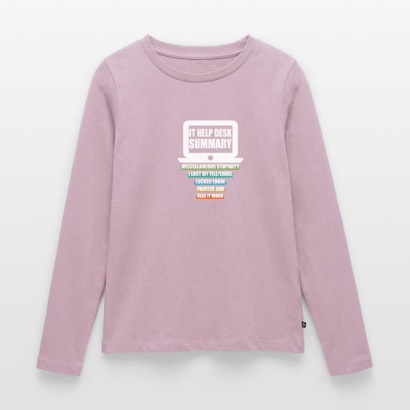 Lustig IT Help Desk Tech Support Helpdesk Computer Frauen Premium Bio Langarmshirt