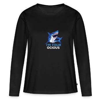 Hai Boys Kids 4th Bday - Women's Premium Organic Long Sleeve Shirt - black - Front - Julia (174cm)
