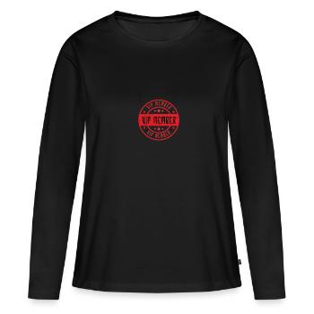 Membre Vip - T-shirt manches longues Premium bio Femme - noir - Devant - Julia (174cm)