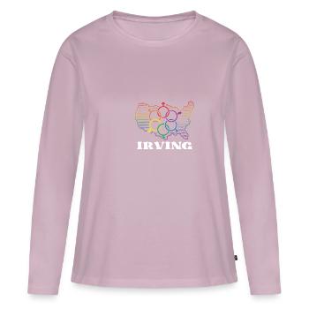 Irving Pride Month Pride Flag LGBT Community LGBTQ - Frauen Premium Bio Langarmshirt - Altrosa - Vorne - Julia (174cm)