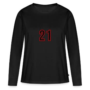 21 Number Years Jersey - Women's Premium Organic Long Sleeve Shirt - black - Front - Julia (174cm)