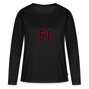 61 Number Years Jersey - Women's Premium Organic Long Sleeve Shirt - black - Front - Julia (174cm)