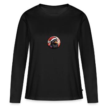 Raven Crow Noël - T-shirt manches longues Premium bio Femme - noir - Devant - Julia (174cm)