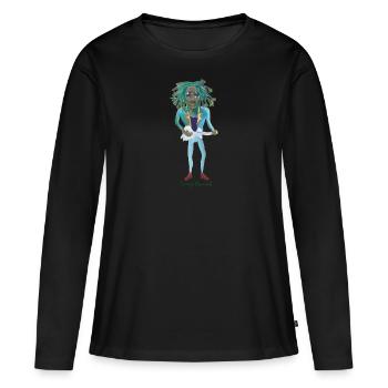 Kind Reaggae 2 - Frauen Premium Bio Langarmshirt - Schwarz - Vorne - Julia (174cm)