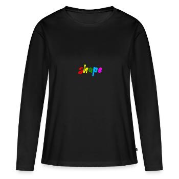 Forme - T-shirt manches longues Premium bio Femme - noir - Devant - Julia (174cm)