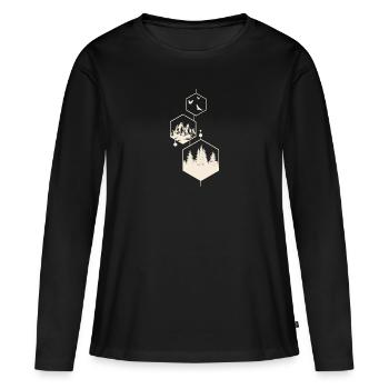 Amoureux de la nature - T-shirt manches longues Premium bio Femme - noir - Devant - Julia (174cm)