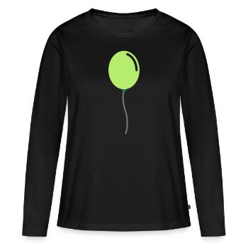 ballon - T-shirt manches longues Premium bio Femme - noir - Devant - Julia (174cm)