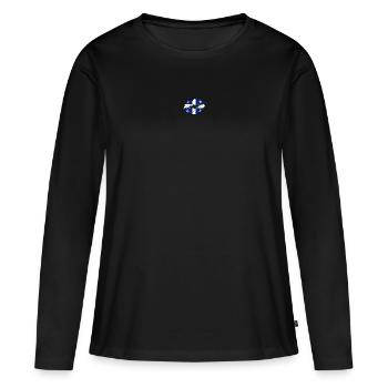 Quebec Kanada Kanadische Provinz Pride Native - Frauen Premium Bio Langarmshirt - Schwarz - Vorne - Julia (174cm)