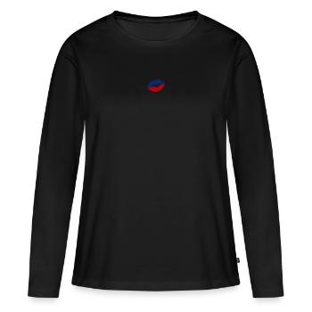 Haiti Flagge Land Ureinwohner Abstammung Haitianischer Stolz - Frauen Premium Bio Langarmshirt - Schwarz - Vorne - Julia (174cm)
