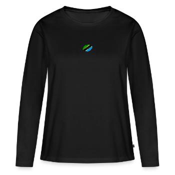 Tanzania Flag Country Native Ancestry Tanzanian - Women's Premium Organic Long Sleeve Shirt - black - Front - Julia (174cm)