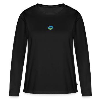Aruba Flag Country Native Ancestry Pride Womens - Women's Premium Organic Long Sleeve Shirt - black - Front - Julia (174cm)