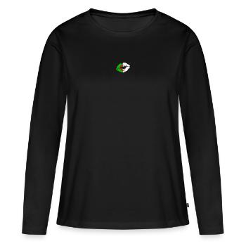 Algérie Drapeau Pays Ascendance autochtone Algérien - T-shirt manches longues Premium bio Femme - noir - Devant - Julia (174cm)