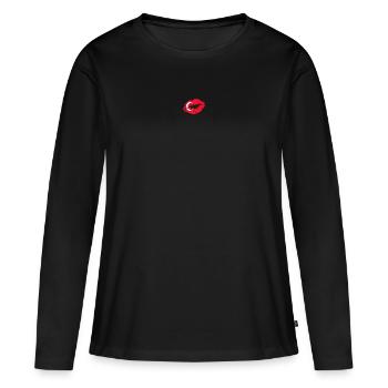 Turkey Flag Country Native Ancestry Turkish Pride - Women's Premium Organic Long Sleeve Shirt - black - Front - Julia (174cm)