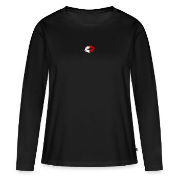 Malta Flag Country Native Ancestry Pride Womens - Women's Premium Organic Long Sleeve Shirt - black - Front - Julia (174cm)
