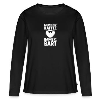 Bearded Bearded Beard - Women's Premium Organic Long Sleeve Shirt - black - Front - Julia (174cm)
