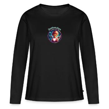 Je suis un Ange - T-shirt manches longues Premium bio Femme - noir - Devant - Julia (174cm)