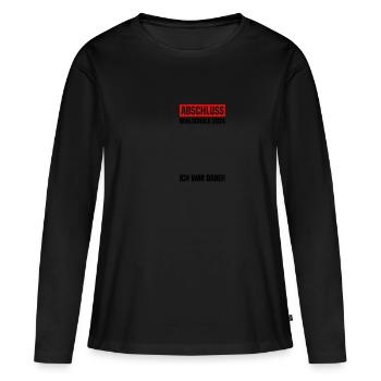 Diplôme d’études secondaires 2024 Certificat de fin d’études secondaires - T-shirt manches longues Premium bio Femme - noir - Devant - Julia (174cm)