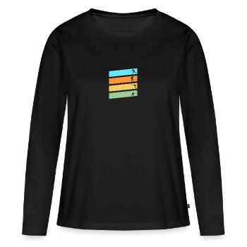 Fechter Fechten - Frauen Premium Bio Langarmshirt - Schwarz - Vorne - Julia (174cm)