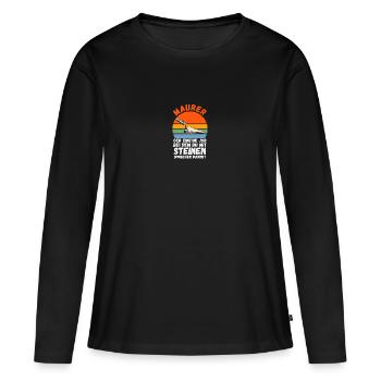 Master Bricklayer Journeyman Bricklayer - Women's Premium Organic Long Sleeve Shirt - black - Front - Julia (174cm)