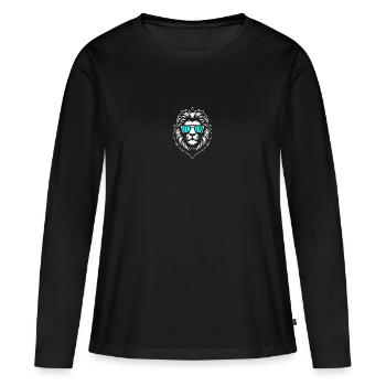 Leo Felix - T-shirt manches longues Premium bio Femme - noir - Devant - Julia (174cm)