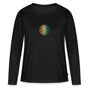 Frank - Women's Premium Organic Long Sleeve Shirt - black - Front - Julia (174cm)