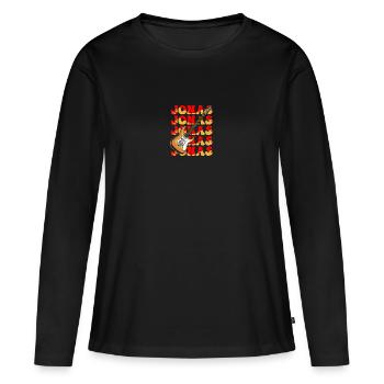 Jonas - T-shirt manches longues Premium bio Femme - noir - Devant - Julia (174cm)