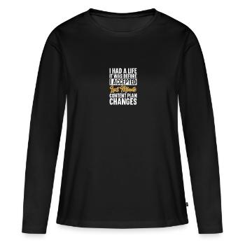 Social Media Manager Publicité Médias sociaux SMM - T-shirt manches longues Premium bio Femme - noir - Devant - Julia (174cm)