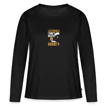 Parasailer Accessories Parasailing Parachute - Women's Premium Organic Long Sleeve Shirt - black - Front - Julia (174cm)