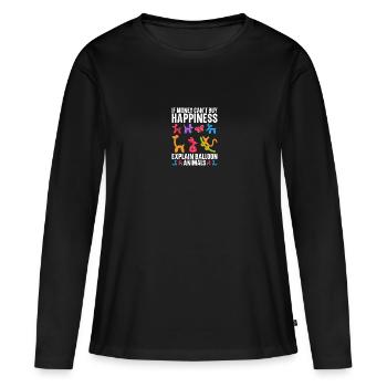 Ballon Twisting Pompe Ballon Twister Ballon - T-shirt manches longues Premium bio Femme - noir - Devant - Julia (174cm)