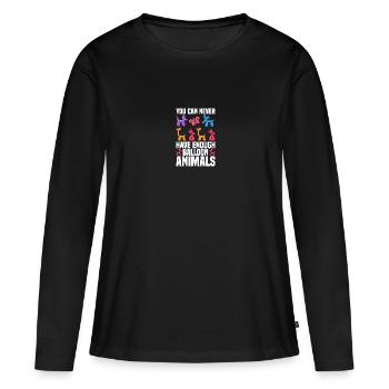 Ballon d’artiste ballon Animal Lover Ballon - T-shirt manches longues Premium bio Femme - noir - Devant - Julia (174cm)