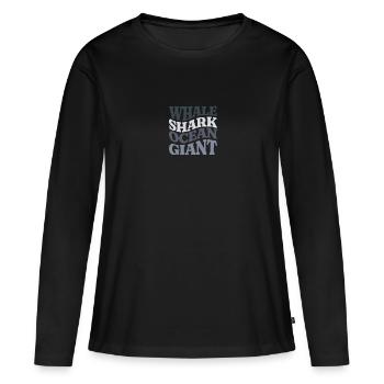 Whale Shark - Frauen Premium Bio Langarmshirt - Schwarz - Vorne - Julia (174cm)