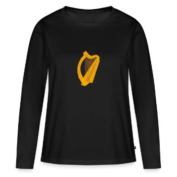 Ireland irish harp - T-shirt manches longues Premium bio Femme - noir - Devant - Julia (174cm)