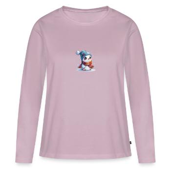 Snowman for children - Women's Premium Organic Long Sleeve Shirt - dusky pink - Front - Julia (174cm)