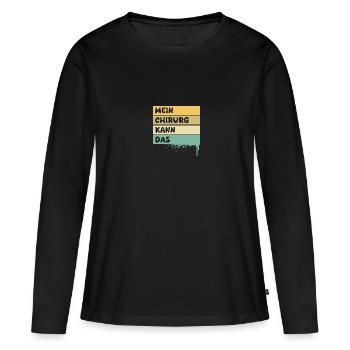 Beruf Chirurg - Frauen Premium Bio Langarmshirt - Schwarz - Vorne - Julia (174cm)