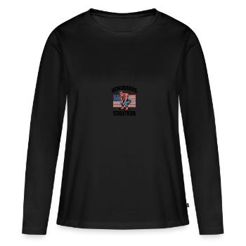 Hemorrhoid Survivor - Women's Premium Organic Long Sleeve Shirt - black - Front - Julia (174cm)