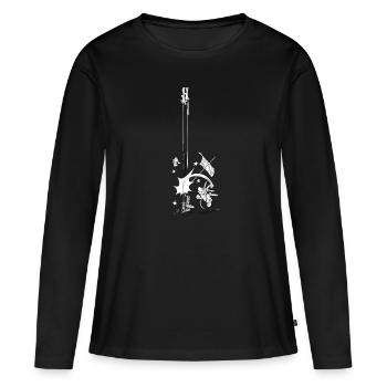 Asterix & Obelix Tchac! - T-shirt manches longues Premium bio Femme - noir - Devant - Julia (174cm)