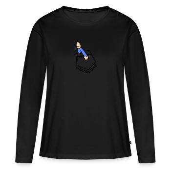 Dieb lustig (b) - Frauen Premium Bio Langarmshirt - Schwarz - Vorne - Julia (174cm)