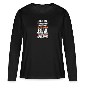 Spanier Spanien - Frauen Premium Bio Langarmshirt - Schwarz - Vorne - Julia (174cm)