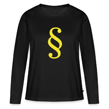 Droit Avocat Paragraphe Avocat Cour Droit - T-shirt manches longues Premium bio Femme - noir - Devant - Julia (174cm)