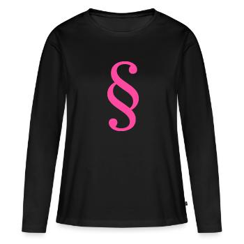 Droit Avocat Paragraphe Avocat Cour Droit - T-shirt manches longues Premium bio Femme - noir - Devant - Julia (174cm)
