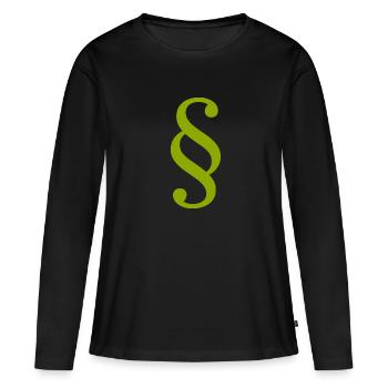Droit Avocat Paragraphe Avocat Cour Droit - T-shirt manches longues Premium bio Femme - noir - Devant - Julia (174cm)